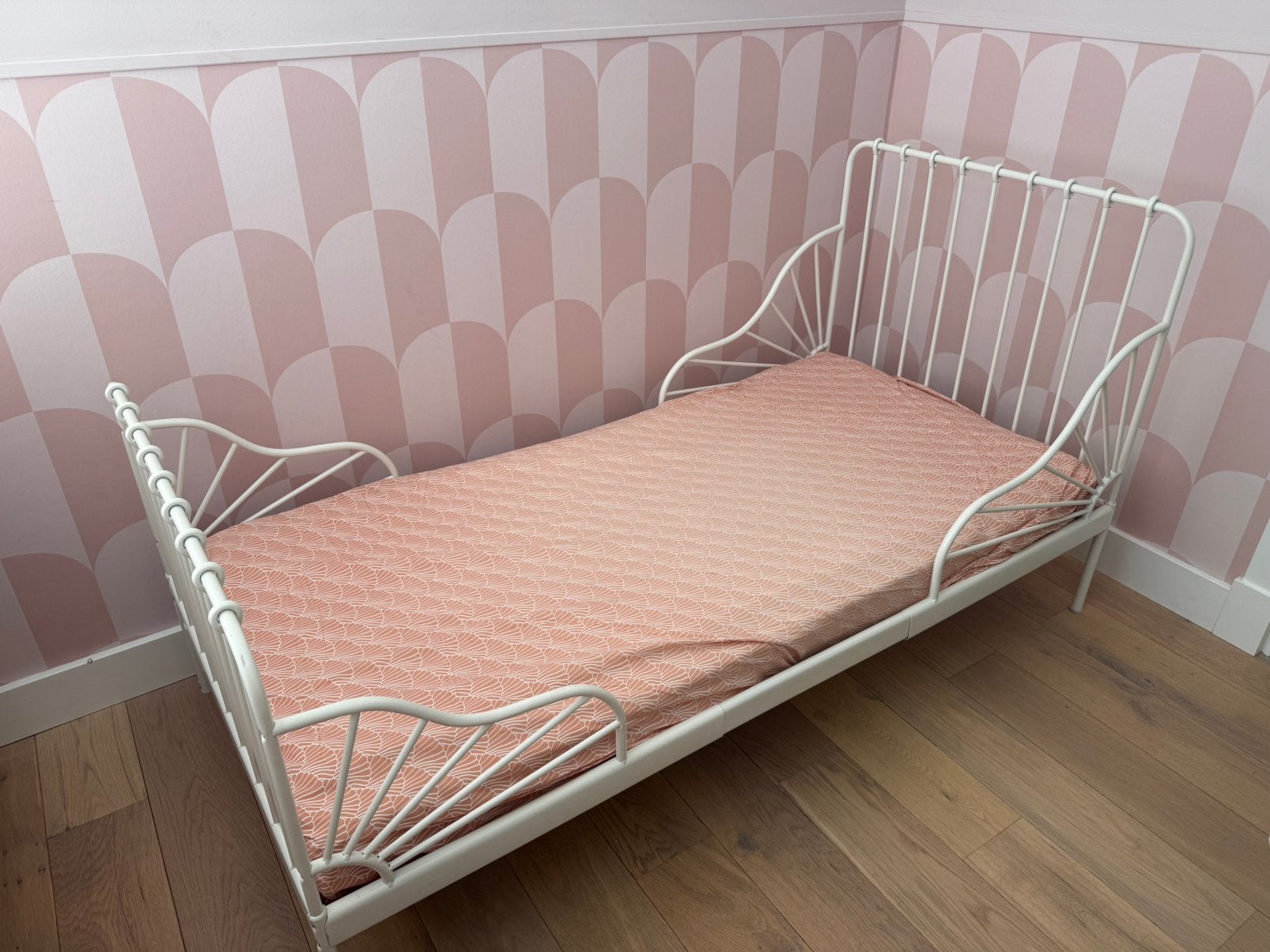 Ikea Minnen kinderbed uitschuifbaar 80x200, Ophalen, Gebruikt, 70 tot 85 cm, Lattenbodem