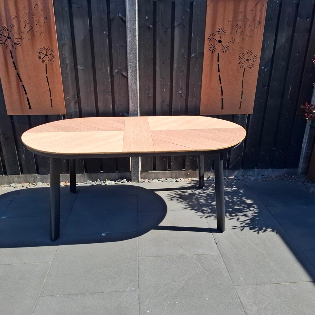 Tuintafel met polywood blad, Ophalen, Zo goed als nieuw, Ovaal, Aluminium