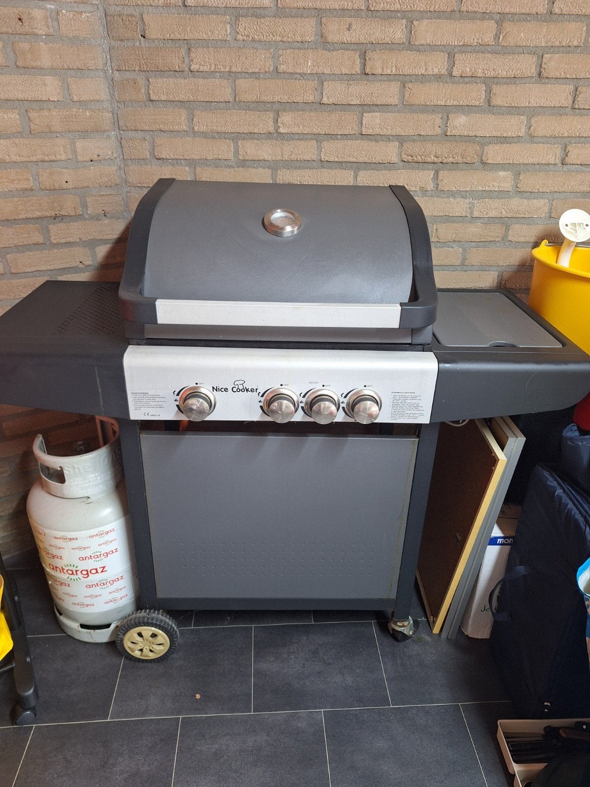 Nice Cooker gasbarbecue met zijbrander, Ophalen of Verzenden, Gebruikt, Nice Cooker