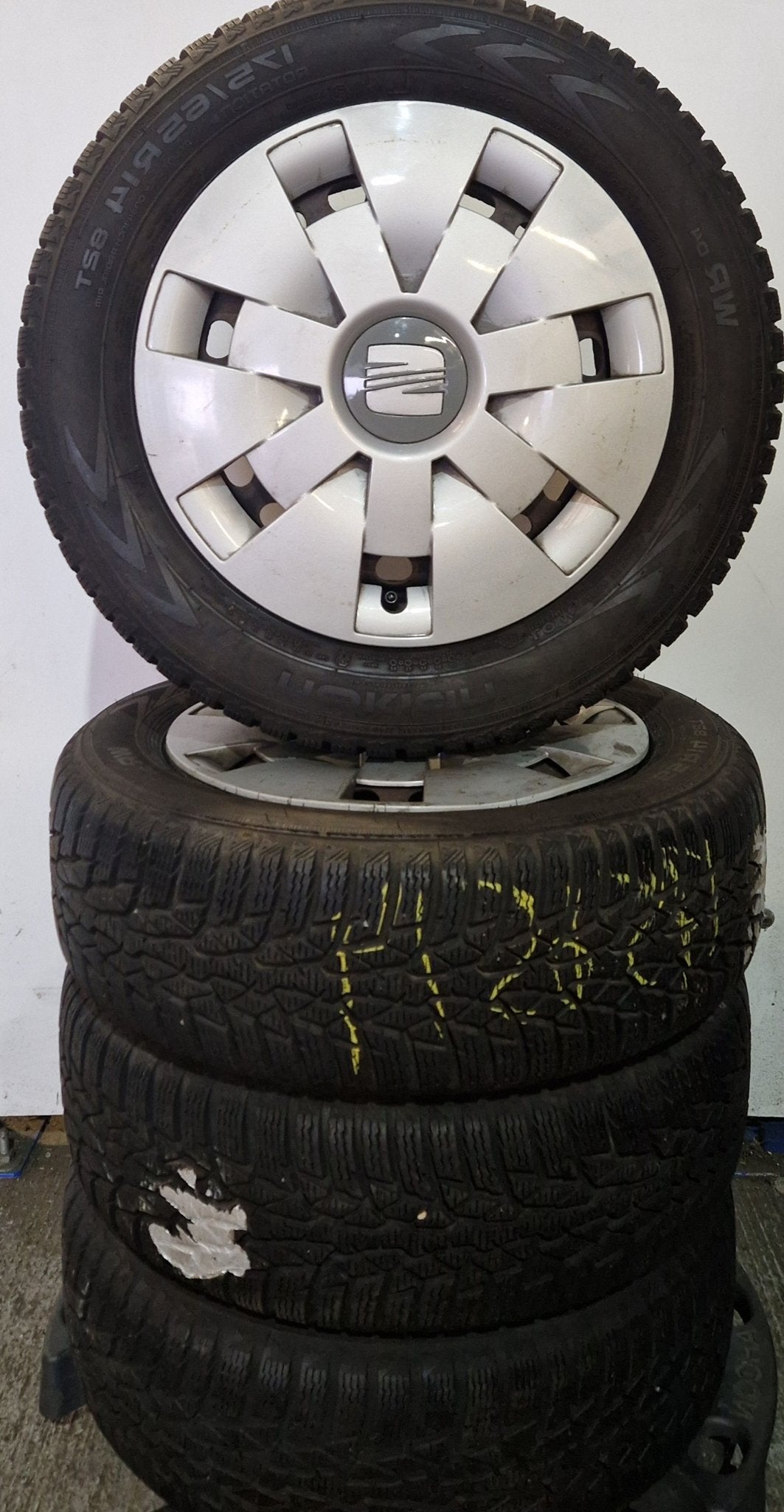 14 inch stalen winterset voor een Seat Mii  (4), 14 inch, Gebruikt, -, 175 mm