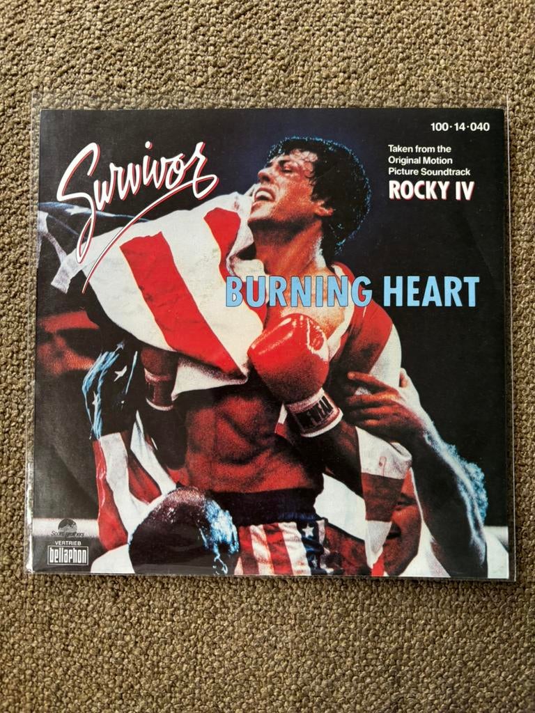 Survivor- Burning Heart, 7 inch, Single, Ophalen of Verzenden, Zo goed als nieuw