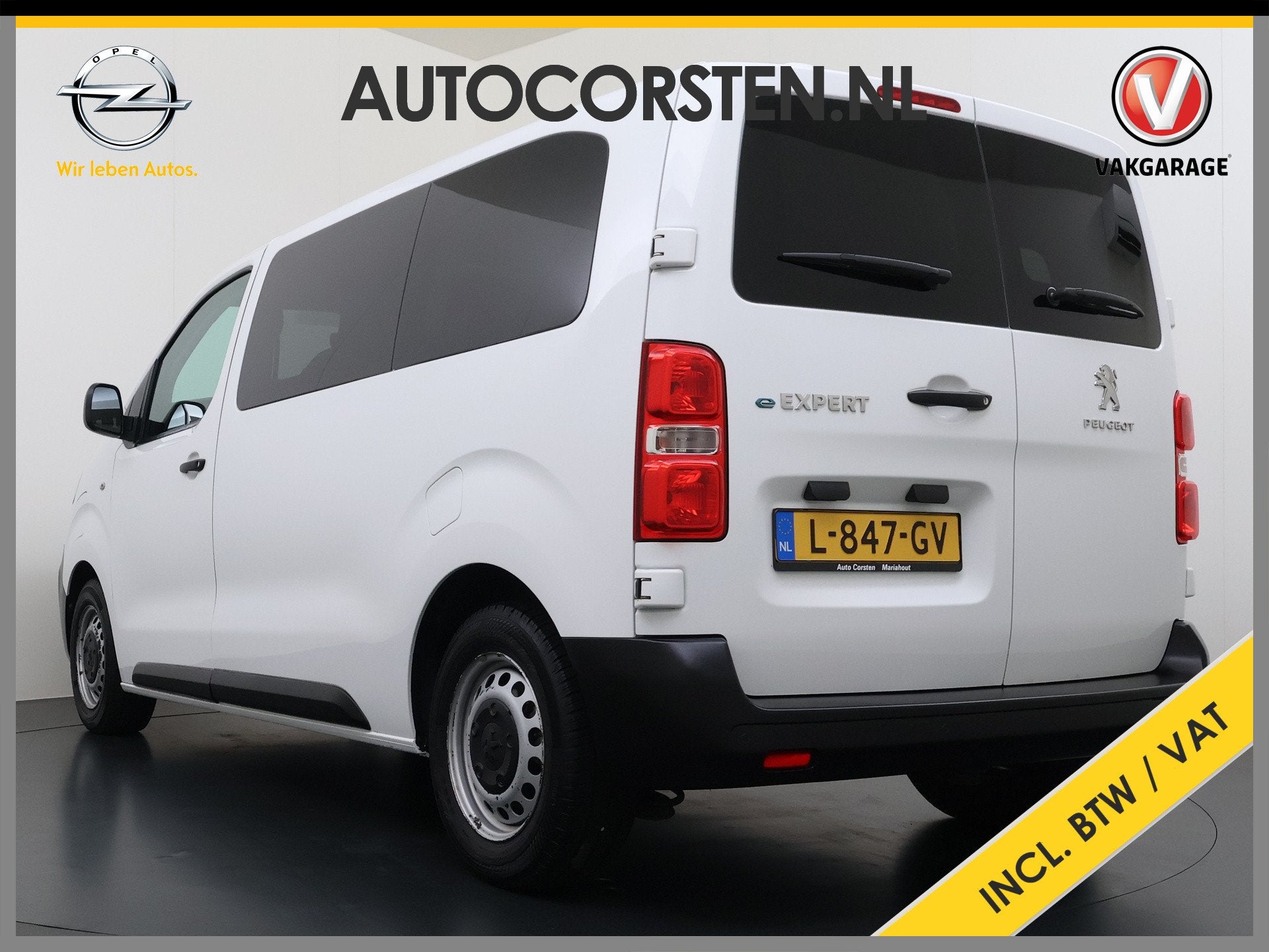 Peugeot e-Expert Automaat 50kWh Incl Btw SOH 92% 9-Persoons, Auto's, Peugeot, 1987 kg, Gebruikt, Overige carrosserieën, Origineel Nederlands