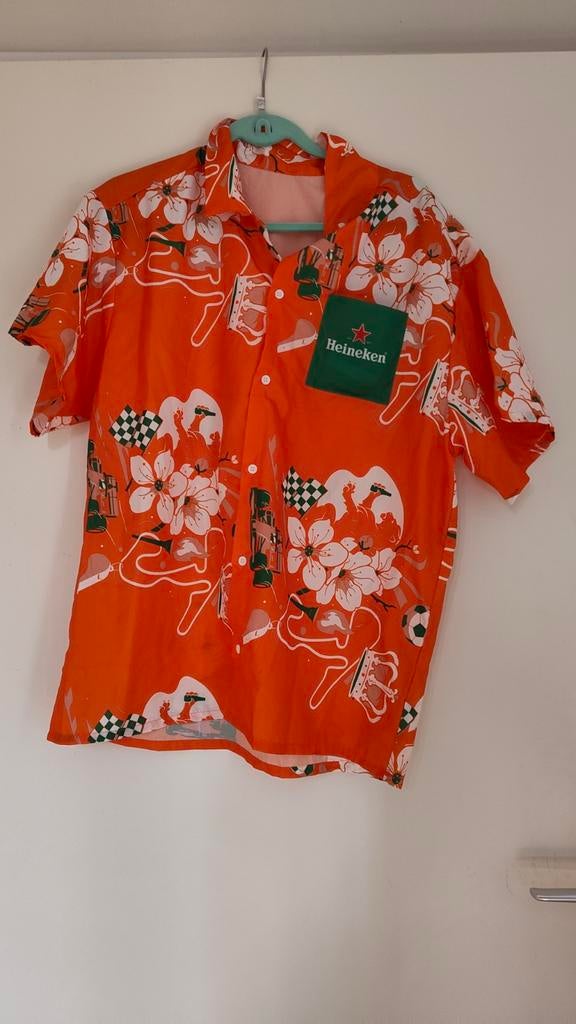 Oranje Holland Heineken shirt, Ophalen, Oranje, Zo goed als nieuw, Overige halswijdtes