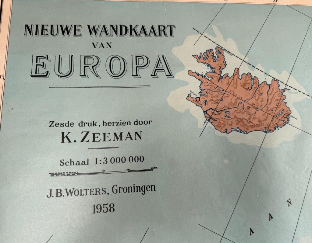 wandkaart Europa 1958, Ophalen, Aardrijkskunde