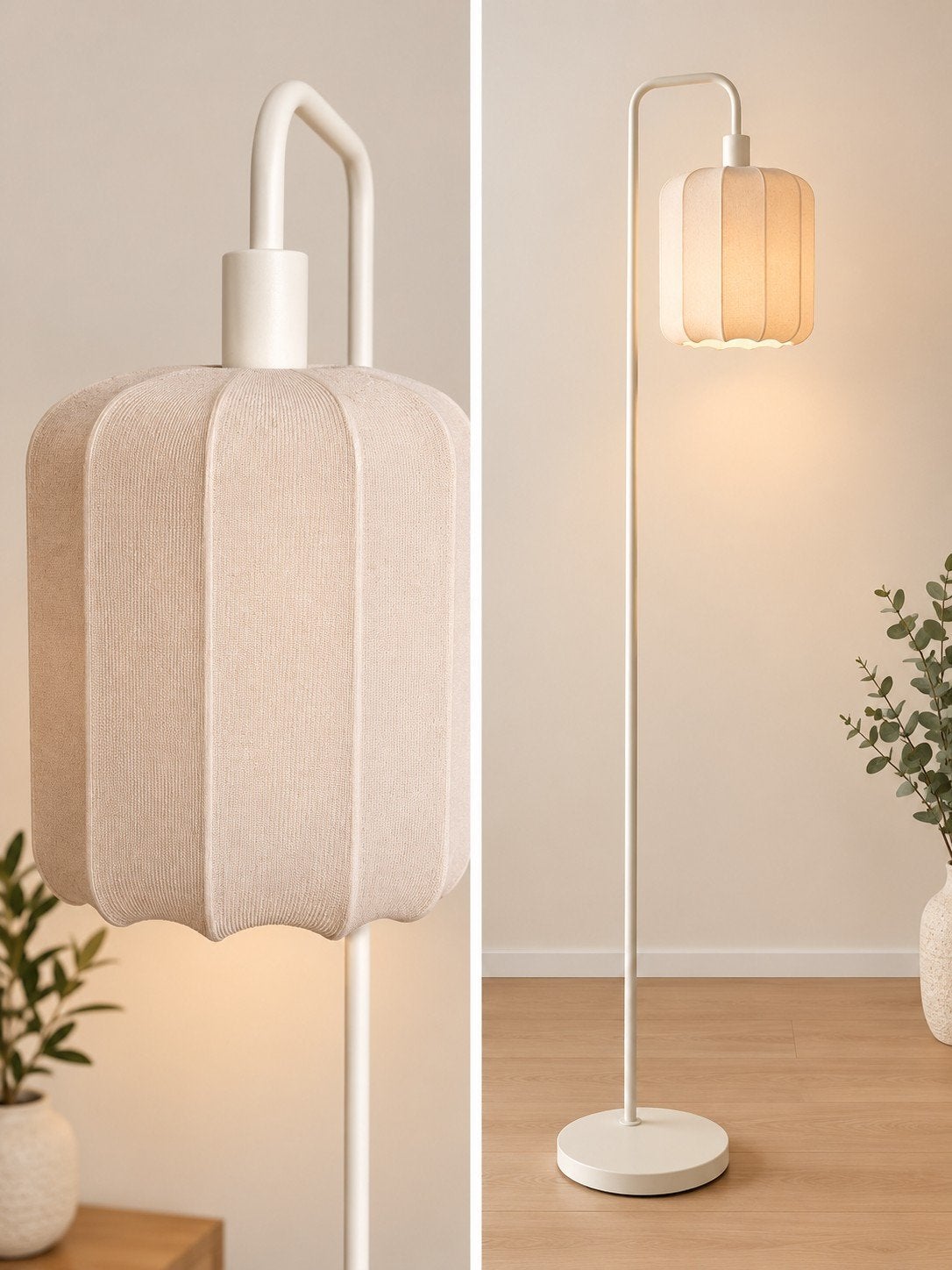 Beige staande lamp, Ophalen of Verzenden, 150 tot 200 cm
