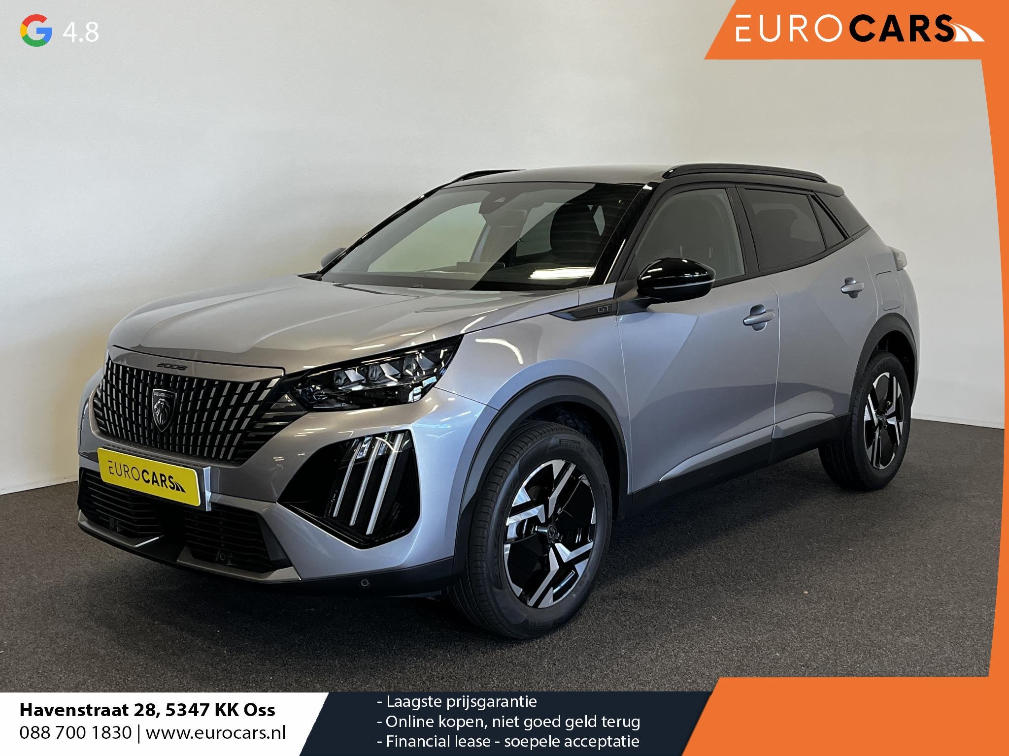 Peugeot 2008 1.2 PureTech 130pk Automaat GT-Line Navigatie A, Auto's, 12 maanden, Gebruikt, 1199 cc, Leder en Stof