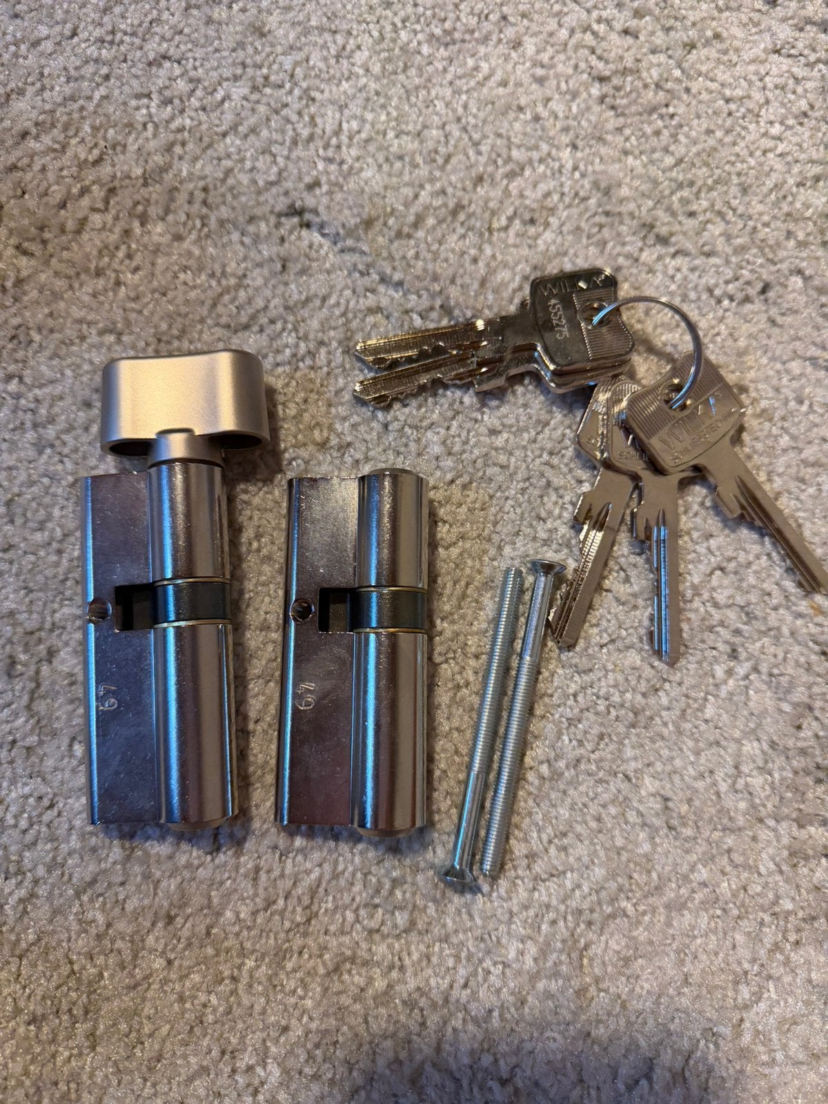 WILKA 30/45 + 45/30G inlays, set, Klasse A, 5 sleutels, Ophalen of Verzenden, Nieuw, Slot