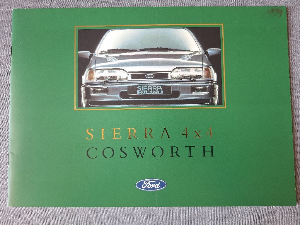 Brochure FORD SIERRA 4x4 COSWORTH - 1990 Duits, Verzenden, Zo goed als nieuw, Ford