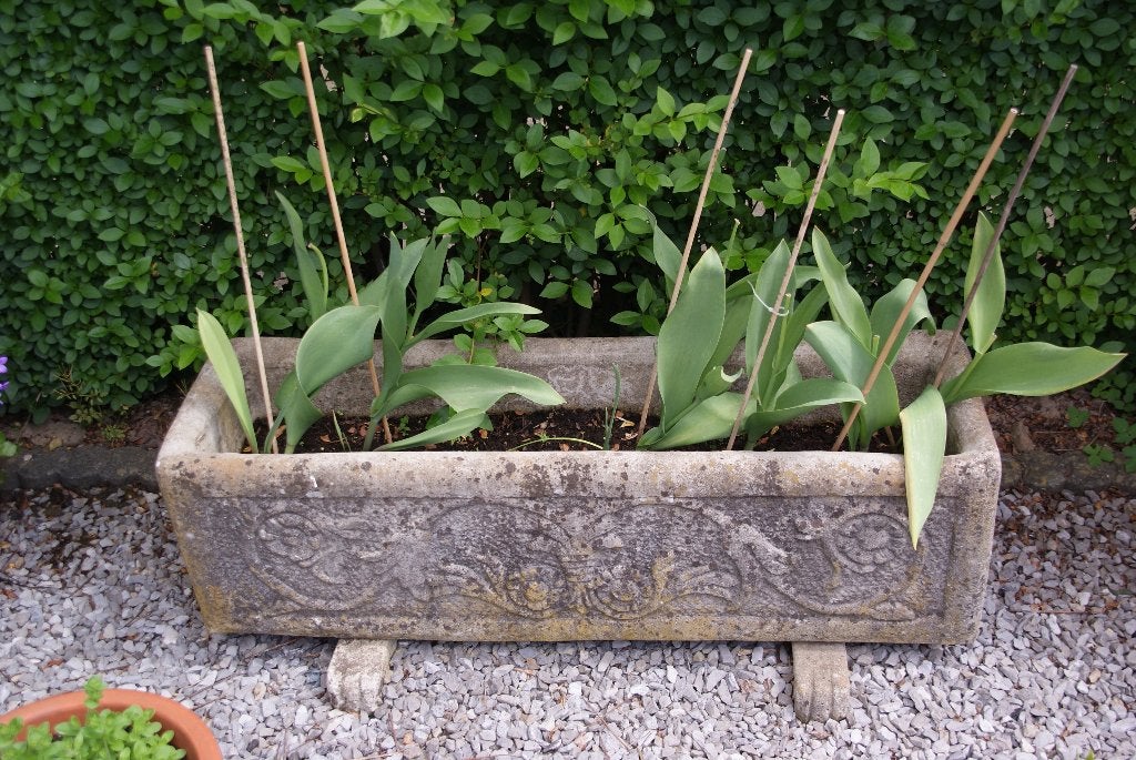 Betonnen en stenen bloembakken, Tuin en Terras, Ophalen, Gebruikt, 60 tot 100 cm, Beton