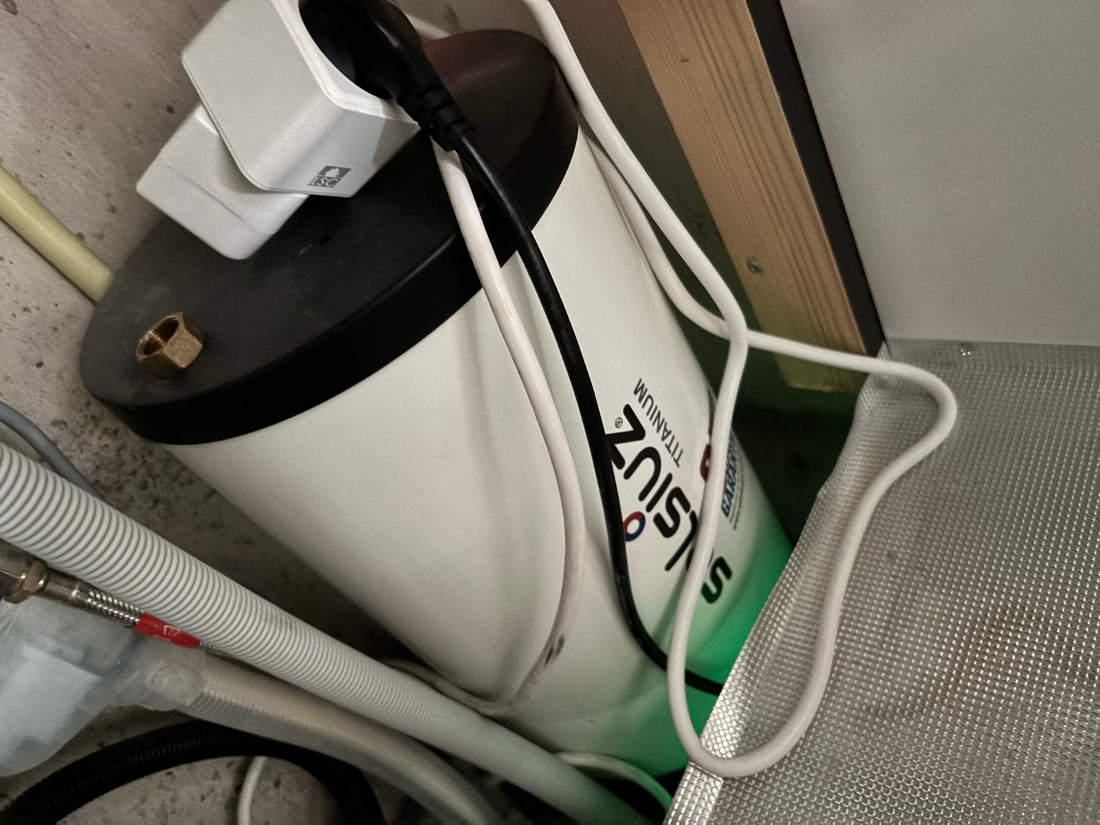 Selsiuz Titanium kokendwaterkraan met boiler Gun Metal, Ophalen, Gebruikt