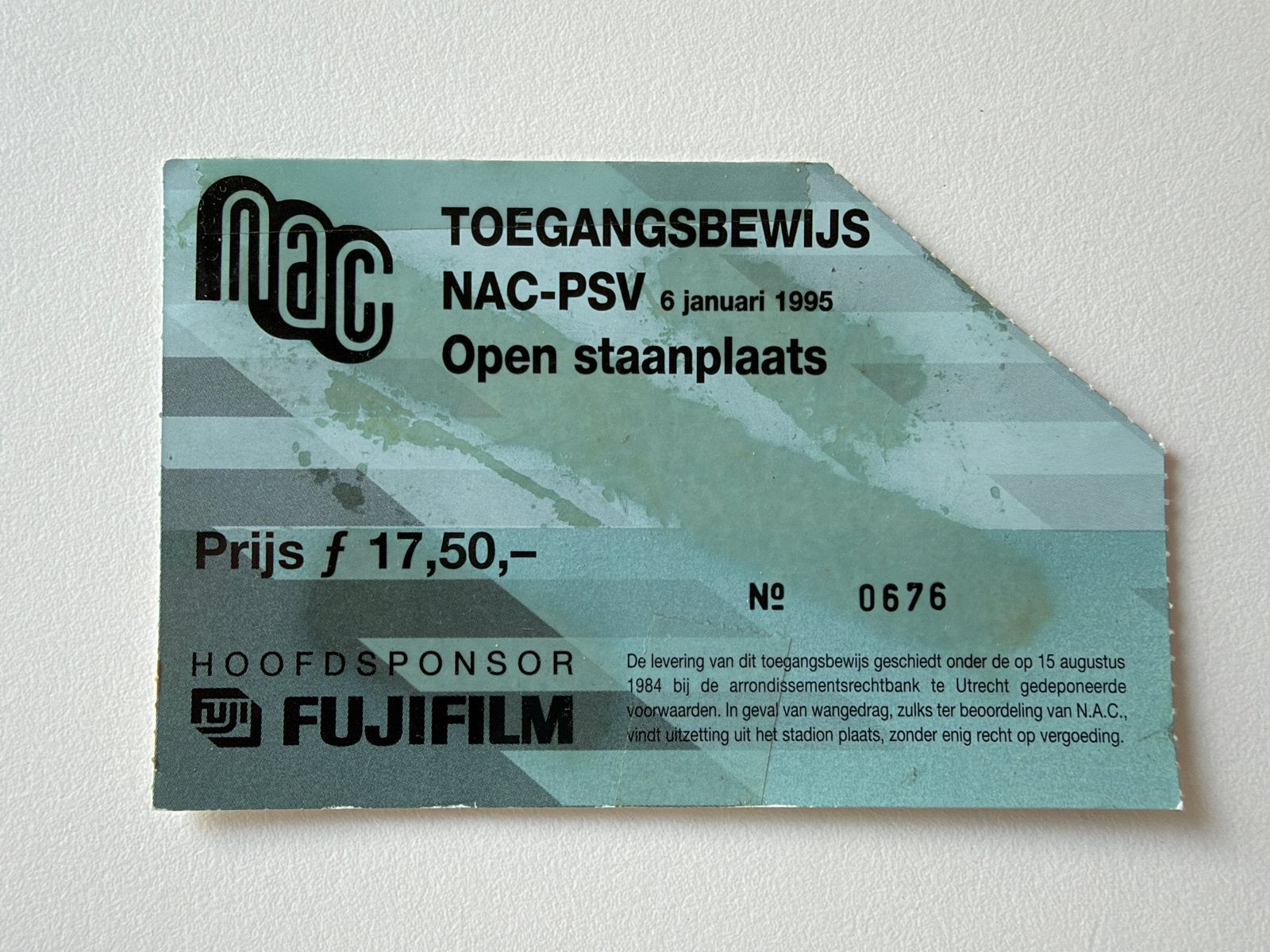 Ticket NAC-PSV 94/95, Ophalen of Verzenden, PSV, Overige typen