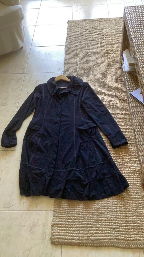 Cassiopee donkerblauw travel midi jurk 44/46 lange mouwen, Kleding | Dames, Blauw, Maat 42/44 (L), Ophalen of Verzenden, Zo goed als nieuw