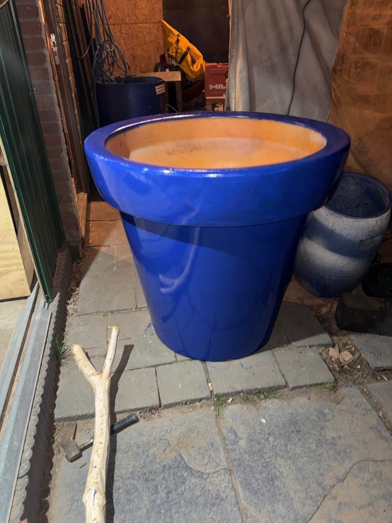 XXL Bloempot kan verlichting in 90cm hoog 100 ø, Ophalen, Kunststof, Gebruikt, 40 cm of meer