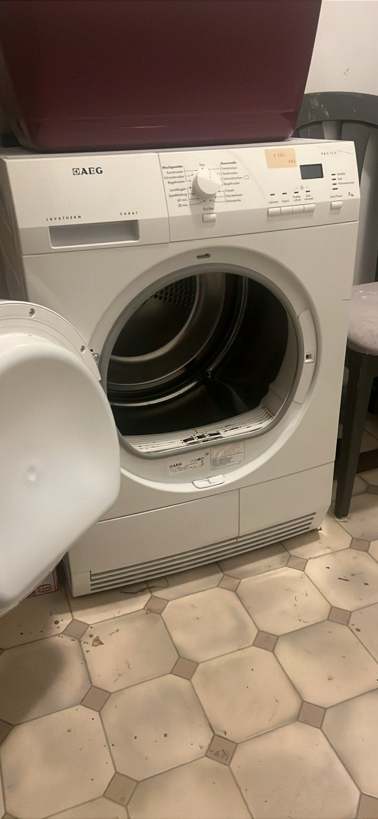 AEG Lavatherm CaraT wasdroger 7kg, Ophalen, 6 tot 8 kg, Gebruikt, Voorlader