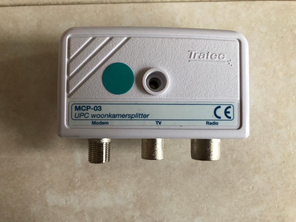 Tratec MCP-03 woonkamersplitter modem / tv / radio, Ophalen of Verzenden, Gebruikt, Minder dan 2 meter, Overige kabels
