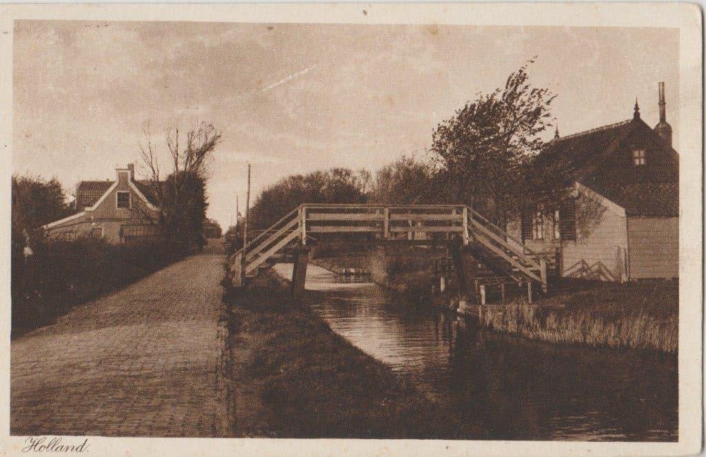 westzaan zaanse dorpsstraat allanstraat zaanstreek zaans '25, Verzamelen, Ophalen of Verzenden, 1920 tot 1940, Gelopen, Noord-Holland