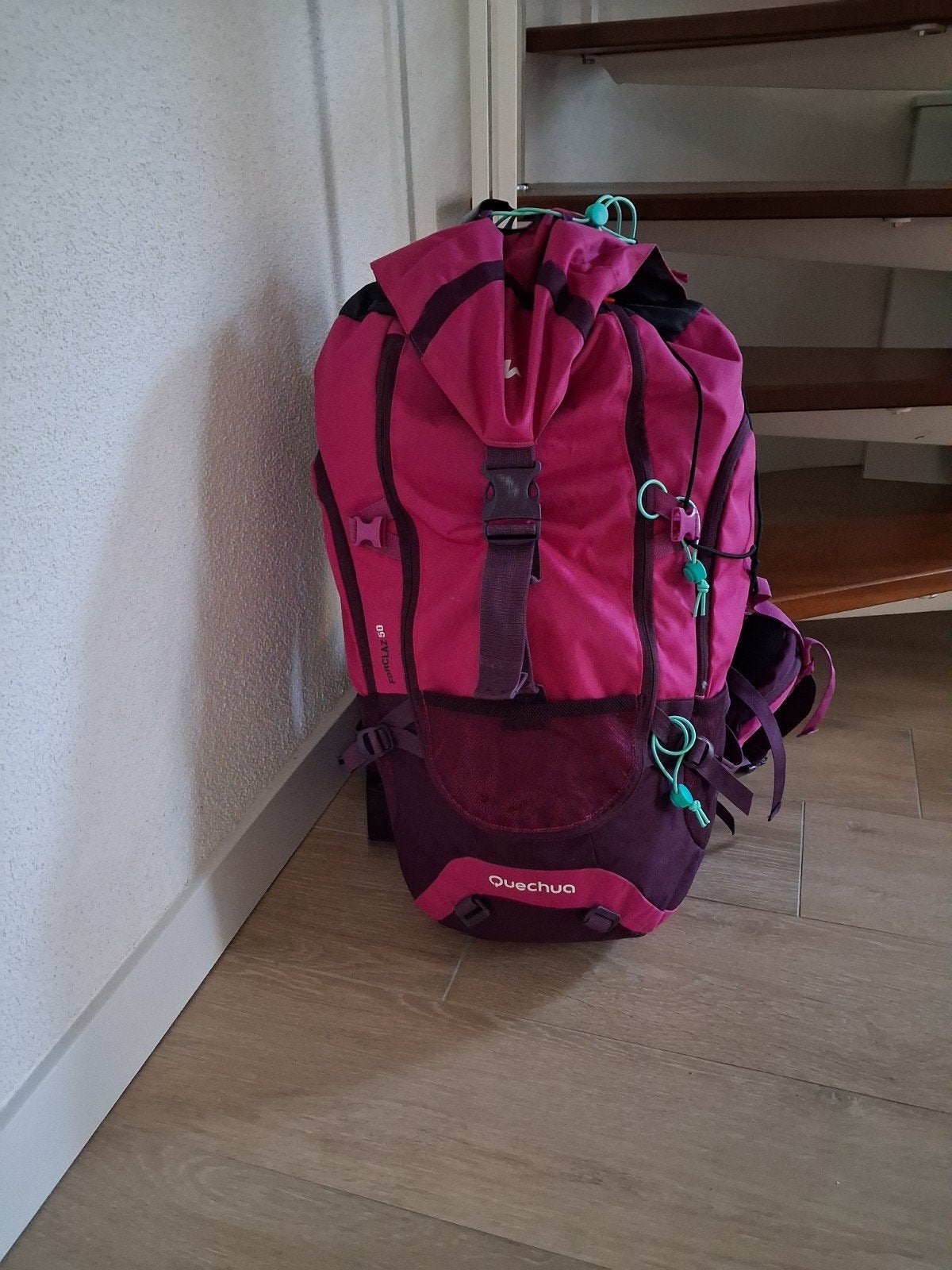 Quechua Forclaz 50 Trekking Rugzak - Paars/Roze, Sieraden, Tassen en Uiterlijk, Tassen | Rugtassen, Ophalen of Verzenden