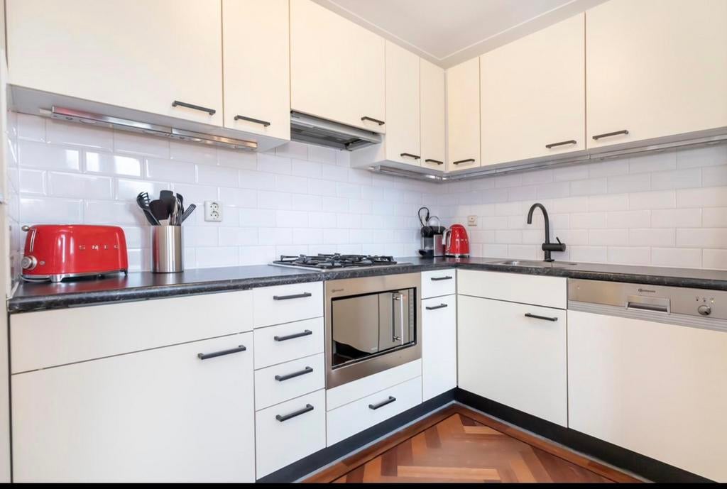 Bruynzeel keuken incl apparatuur, Huis en Inrichting, Keuken | Complete keukens, Ophalen, Gebruikt, Crème, Hoekkeuken