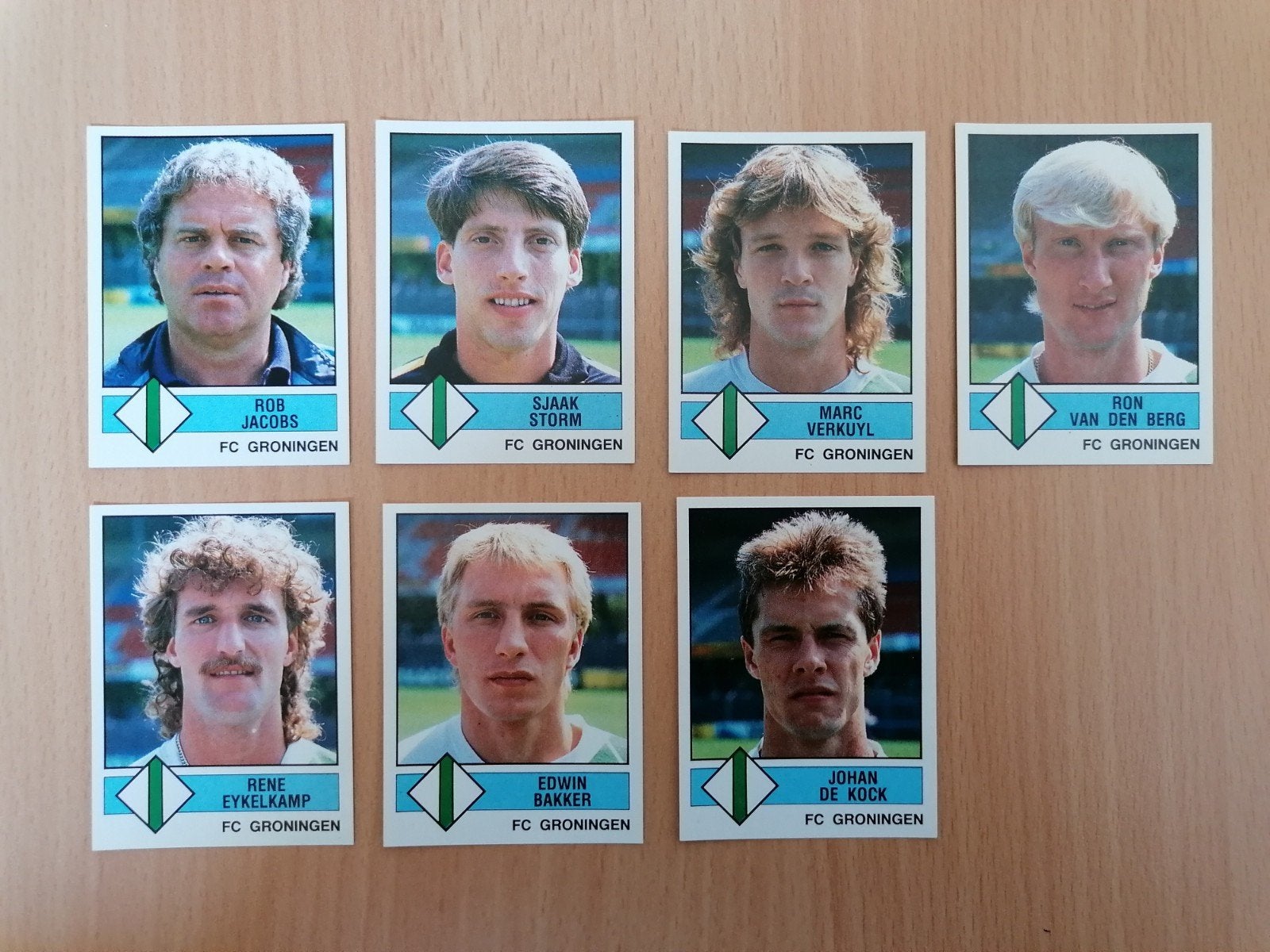 Panini Voetbal 87 FC Groningen 7x., Ophalen of Verzenden, Zo goed als nieuw, Overige binnenlandse clubs, Poster, Plaatje of Sticker