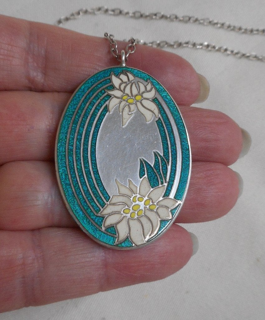 Zilveren vintage ketting met Franklin Mint hanger nr.796, Sieraden, Tassen en Uiterlijk, Met hanger, Verzenden, Zo goed als nieuw
