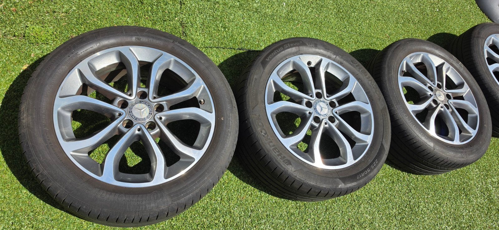 Mercedes W205 C-klasse originele velgen 17 inch 225/50/17, Auto-onderdelen, Banden en Velgen, Gebruikt, Velg(en), 17 inch, Ophalen of Verzenden