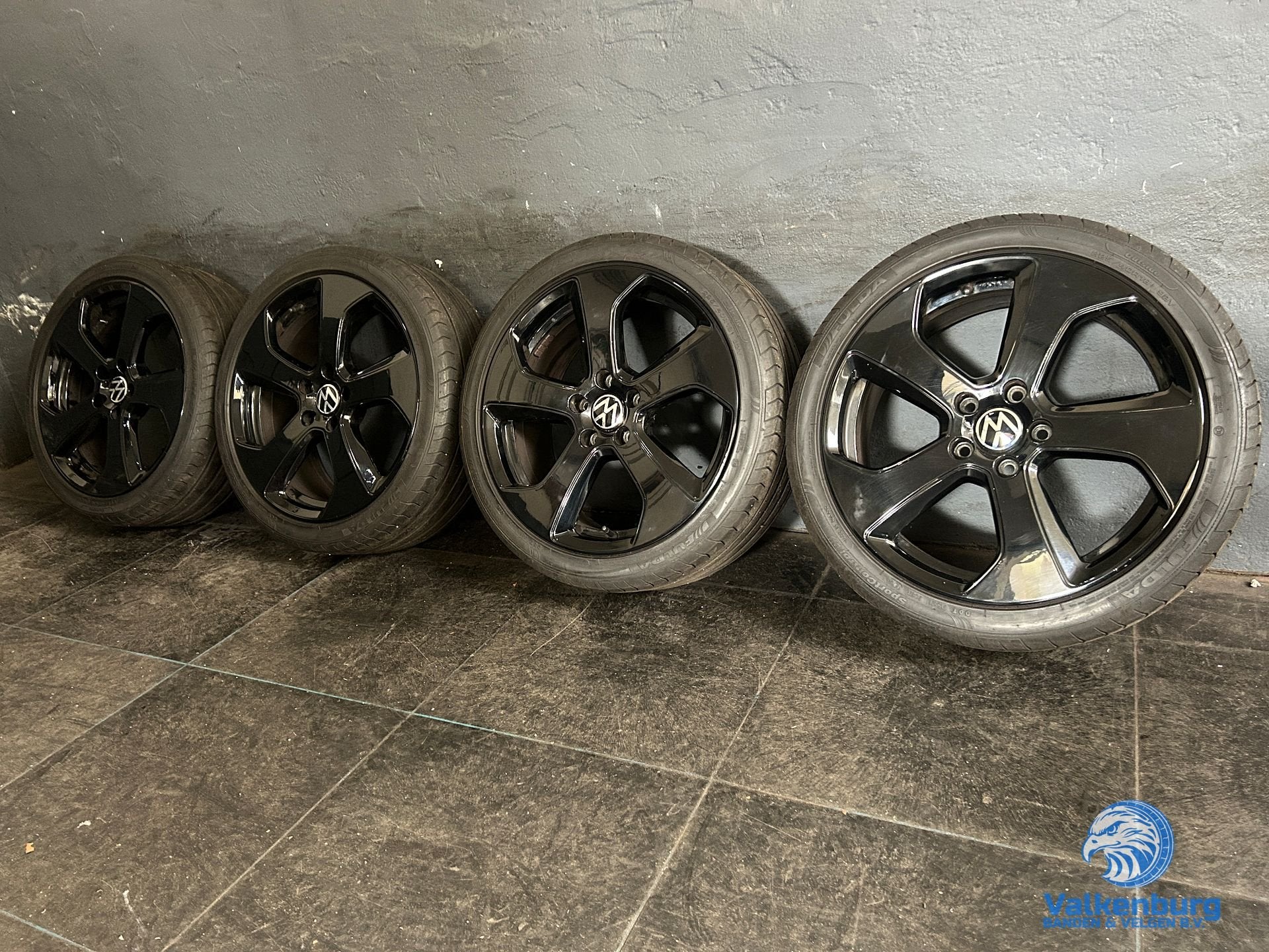 Originele VW Golf 7 5G Austin 18 inch zwarte velgen 5x112 zo, 18 inch, Gebruikt, -, -