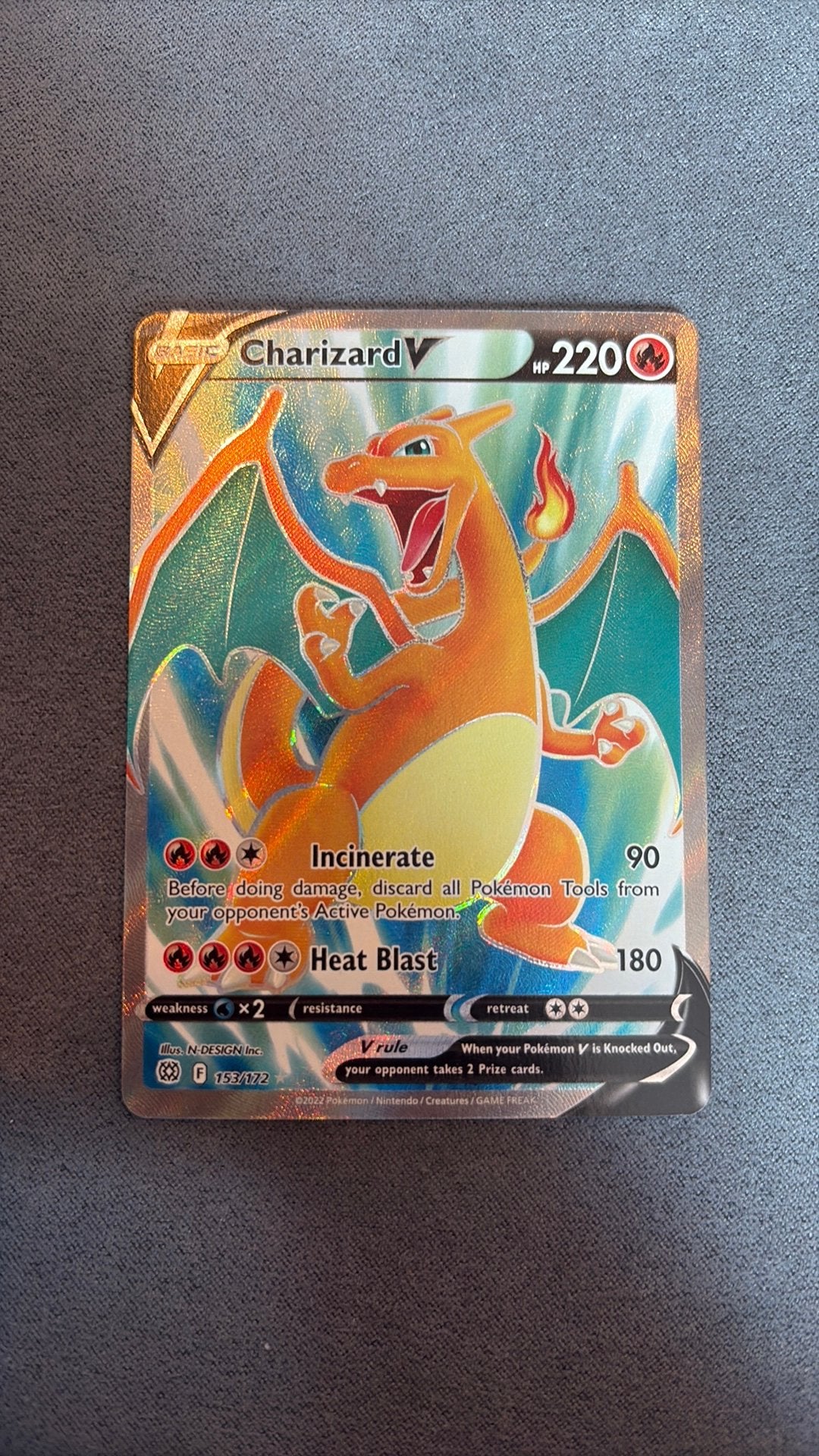 Charizard v 153/172, Ophalen of Verzenden, Zo goed als nieuw, Losse kaart