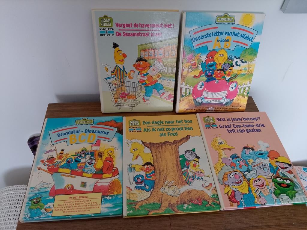 5x Sesamstraat boeken jaren '80, Boeken, Kinderboeken | Jeugd | onder 10 jaar, Fictie algemeen, Ophalen of Verzenden, Zo goed als nieuw