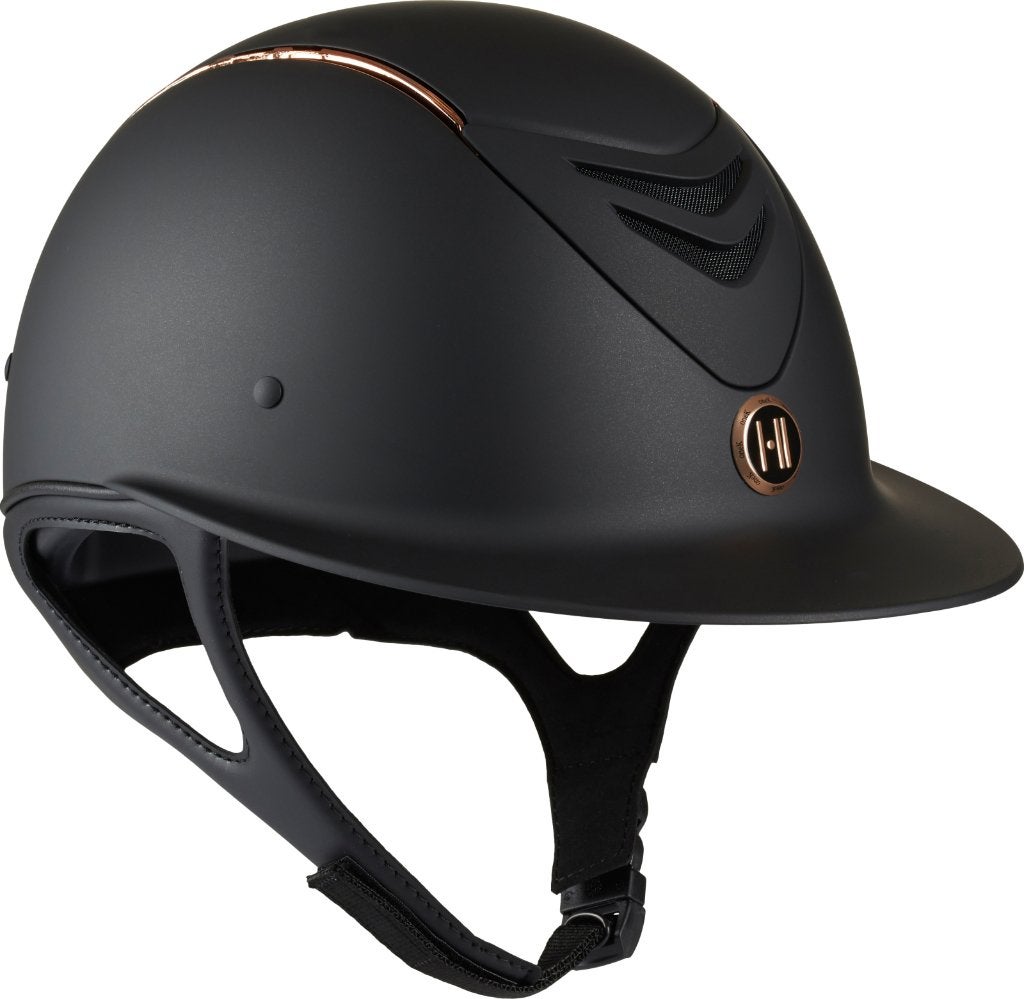 OneK Avancé Matt Rosegold Pipe, Zwart, maat 1 (51-58 cm), Dressuur, Nieuw, Ophalen of Verzenden, Rijhelm/cap