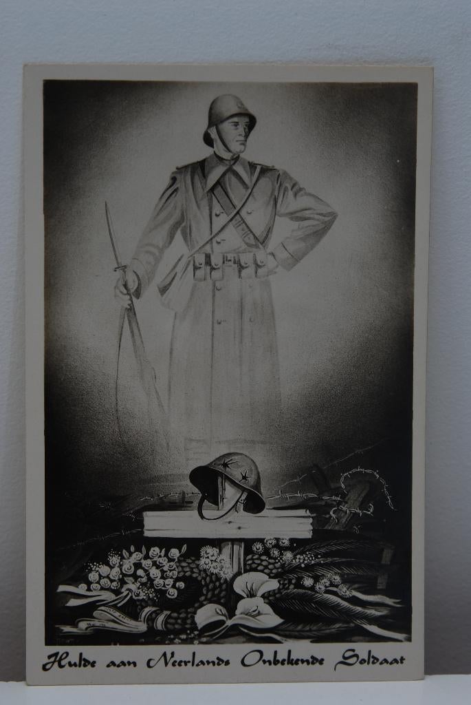 Oude mobilisatie ansichtkaart, Ophalen of Verzenden, Landmacht, Nederland, Foto of Poster