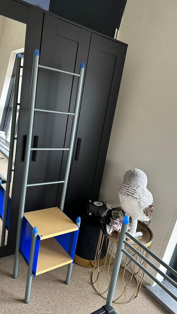 Auping bed met nachtkastje en boekenrek, Ophalen of Verzenden, Gebruikt, Hoogslaper