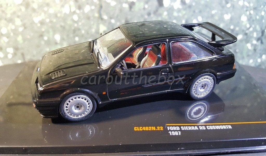 Ford Sierra RS Cosworth 1987 zwart 1/43 Ixo V867, Verzenden, Nieuw, Auto, Overige merken