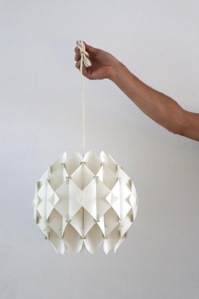 Vintage Lars Schiøler Butterfly lamp / poulsen deens design, Ophalen of Verzenden, Zo goed als nieuw, Kunststof, E27 (groot)