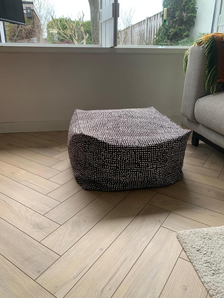 Marimekko Orkanen puffi zitkussen, Gebruikt, Vierkant, Minder dan 50 cm, Ophalen of Verzenden