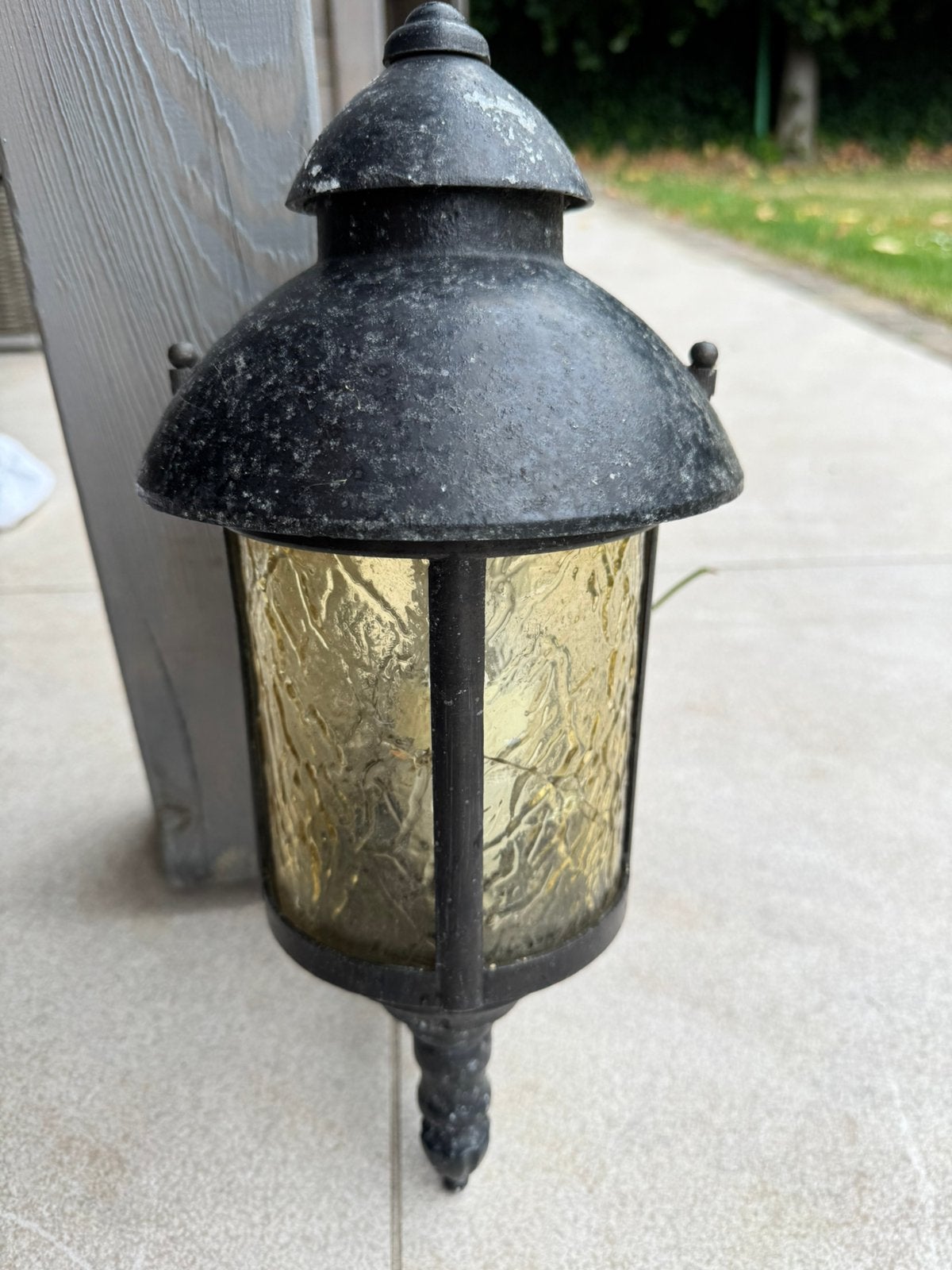 Buitenlamp antiek gietijzer, Ophalen, Gebruikt, Wandlamp, Netvoeding