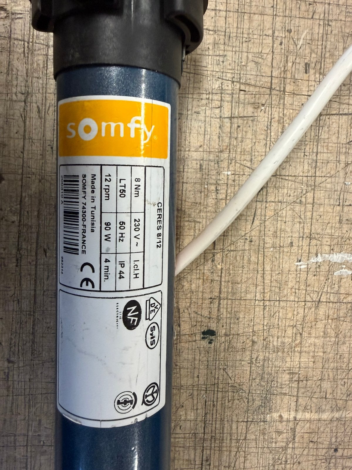 Somfy Buismoter 8 nm, Ophalen of Verzenden, Wit, Minder dan 100 cm, Elektrische bediening