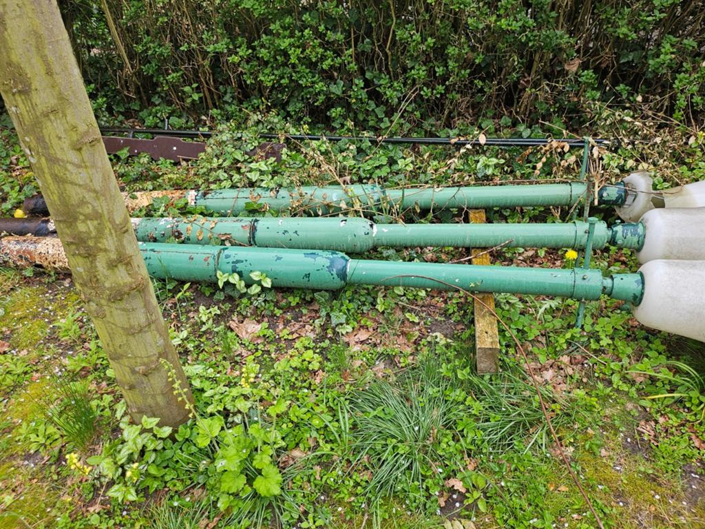 Oude straatverlichting - Groene lantaarnpalen, Tuin en Terras, Ophalen, Gebruikt, Minder dan 50 watt, Overige typen