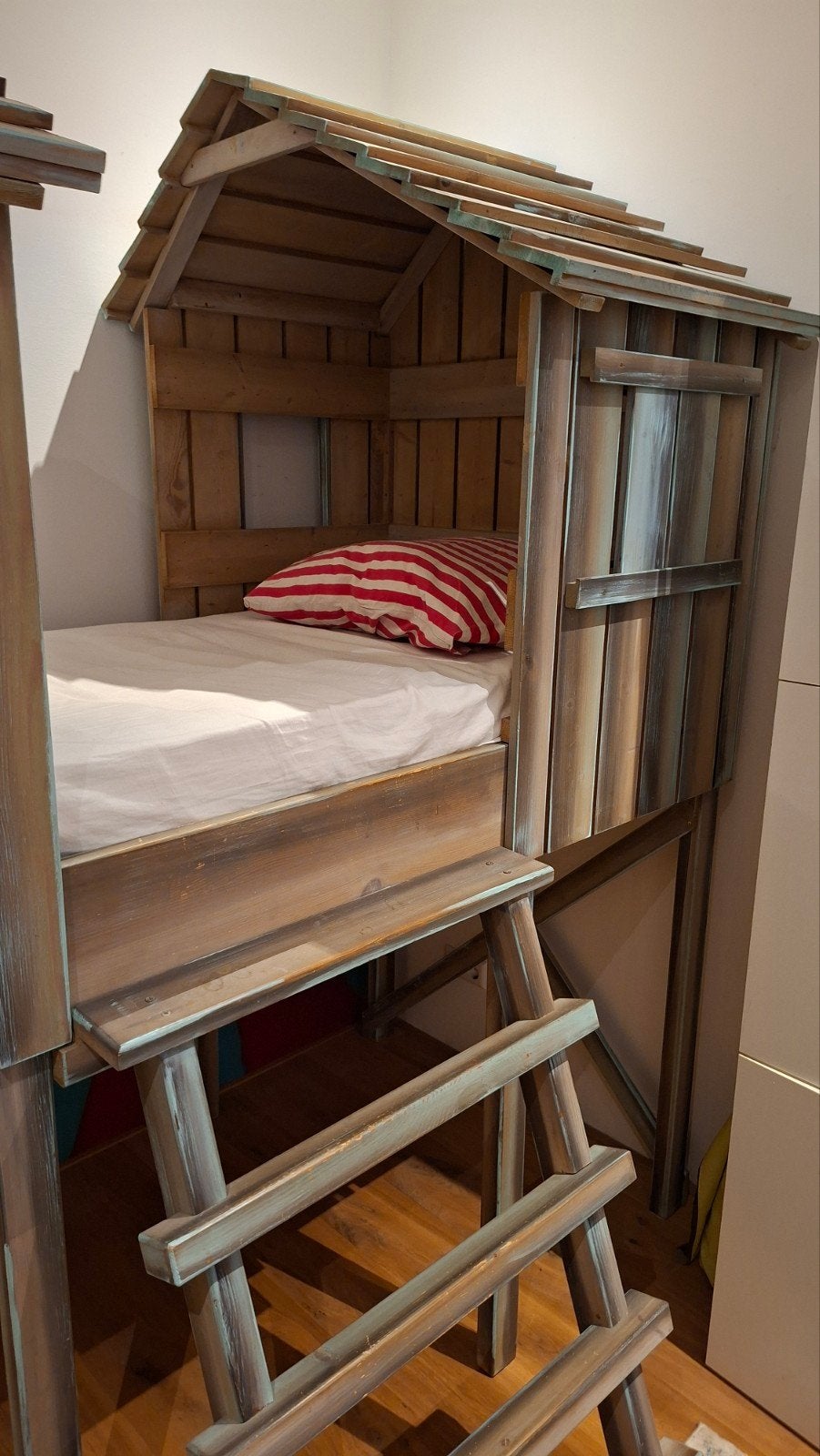 Leuk Kinderbed Boom hut- Beach house look, Ophalen, Gebruikt, Hoogslaper