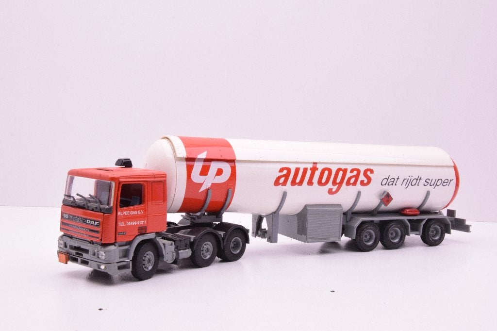 DAF 95 ati   '' LP Autogas ''  Tekno, Hobby en Vrije tijd, Modelauto's | 1:50, Zo goed als nieuw, Bus of Vrachtwagen, Tekno, Ophalen of Verzenden