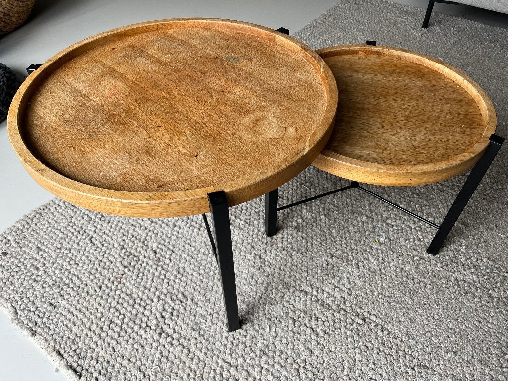 GRATIS Salontafel en bijzettafel, Ophalen, Gebruikt, 100 tot 150 cm, 50 tot 100 cm