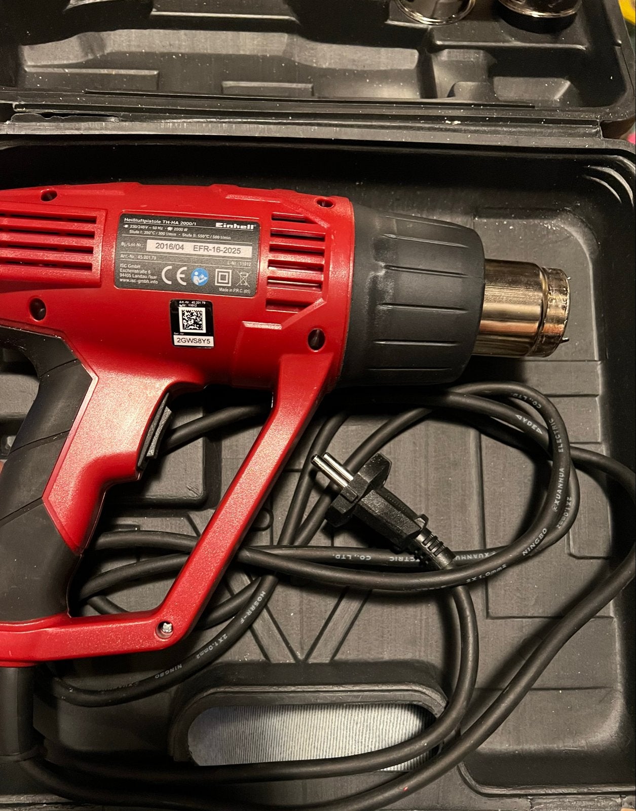 Einhell TH-HA 2000/1 heteluchtpistool/verfbrander, Ophalen, Gebruikt