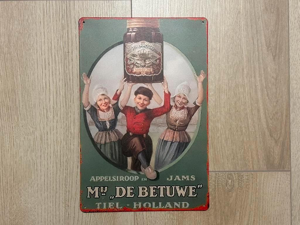 Reclamebord Maatschappij De Betuwe Tiel 20x30, Verzamelen, Ophalen of Verzenden, Zo goed als nieuw, Reclamebord