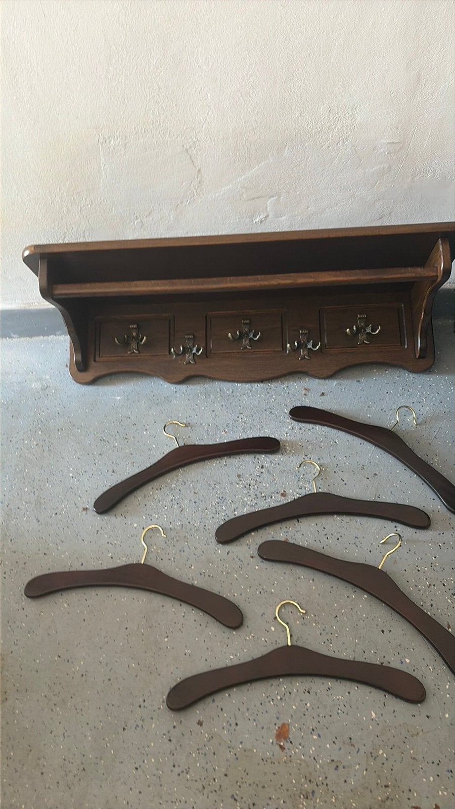 Vintage eiken kapstok met hangers, Zo goed als nieuw, Minder dan 100 cm, Hout, Ophalen