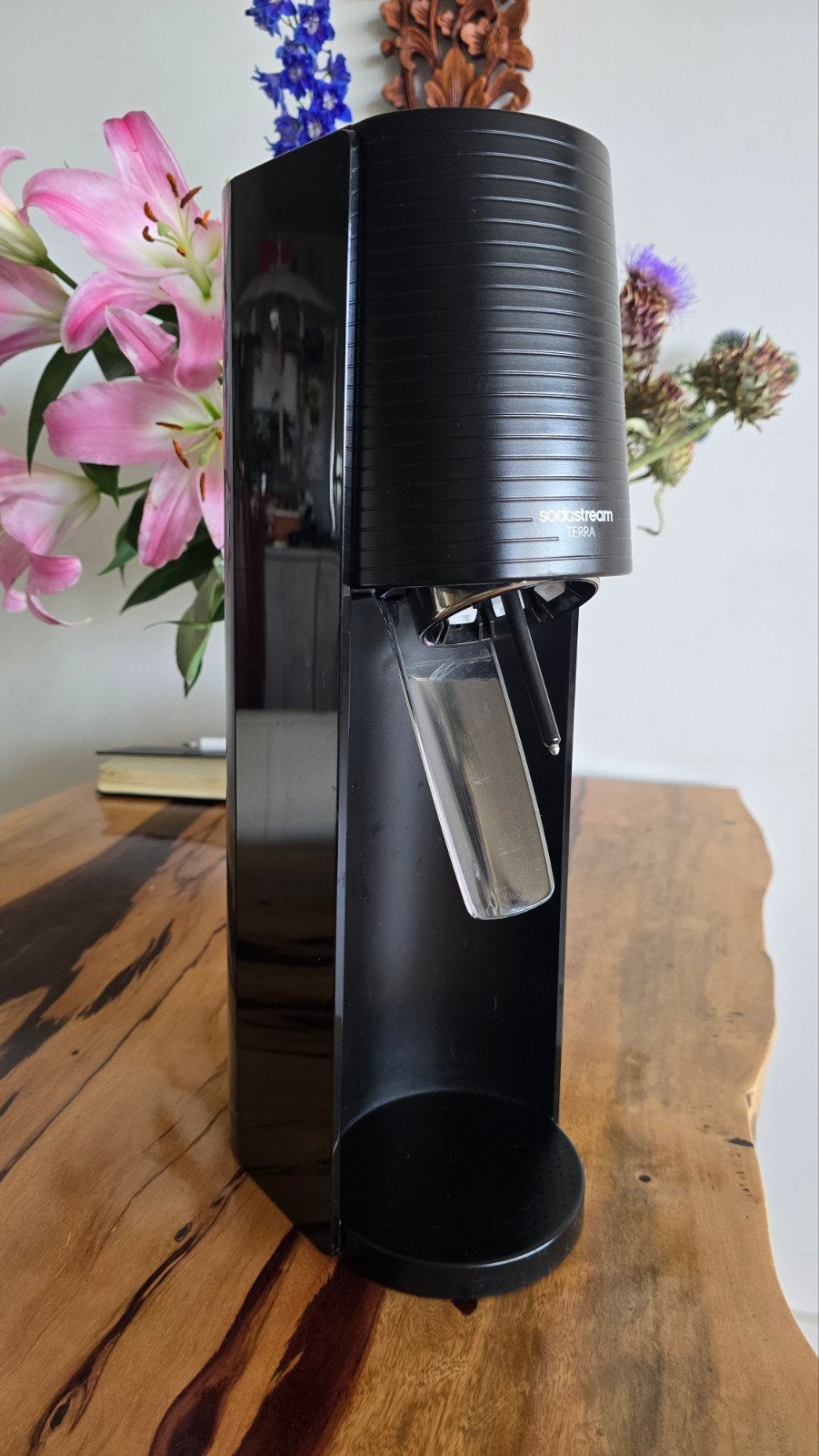 Sodastream Terra - Zwart (inl. CO2 cilinder en fles), Witgoed en Apparatuur, Ophalen, Zo goed als nieuw