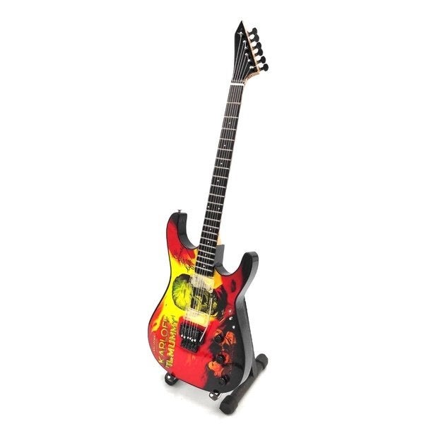 The mummy Kirk Hammett Metallica mini gitaar 25cm deco, Info@deconoord.nl, Deco Noord, Nieuw, Ophalen of Verzenden