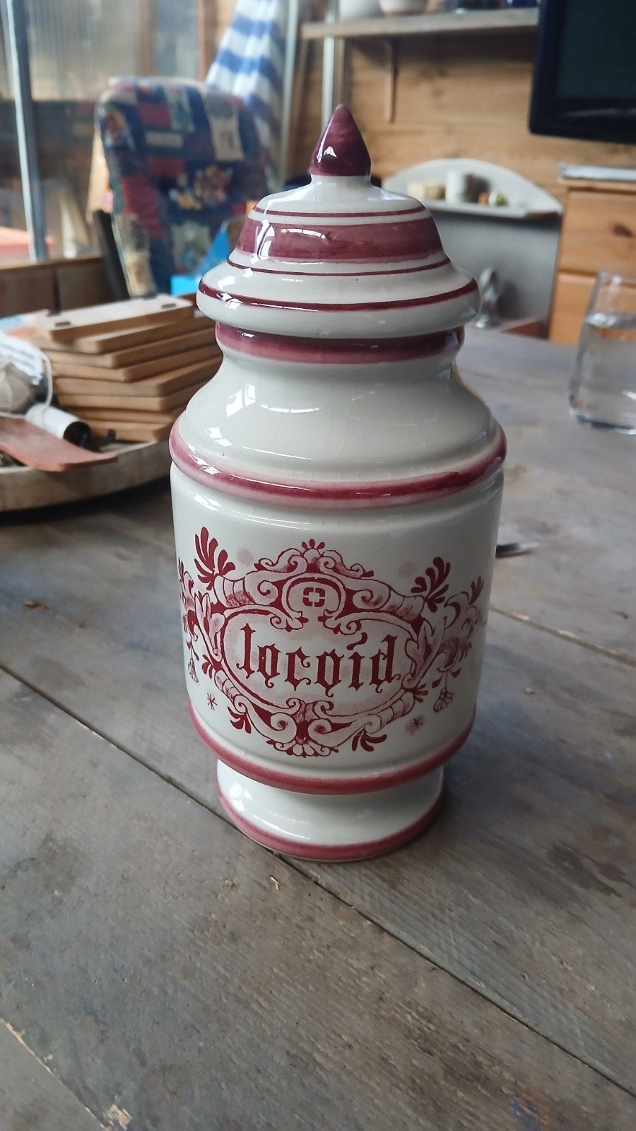 Antieke 't Delftsche Huys' apothekerspot - Iocoid, Antiek en Kunst, Ophalen of Verzenden
