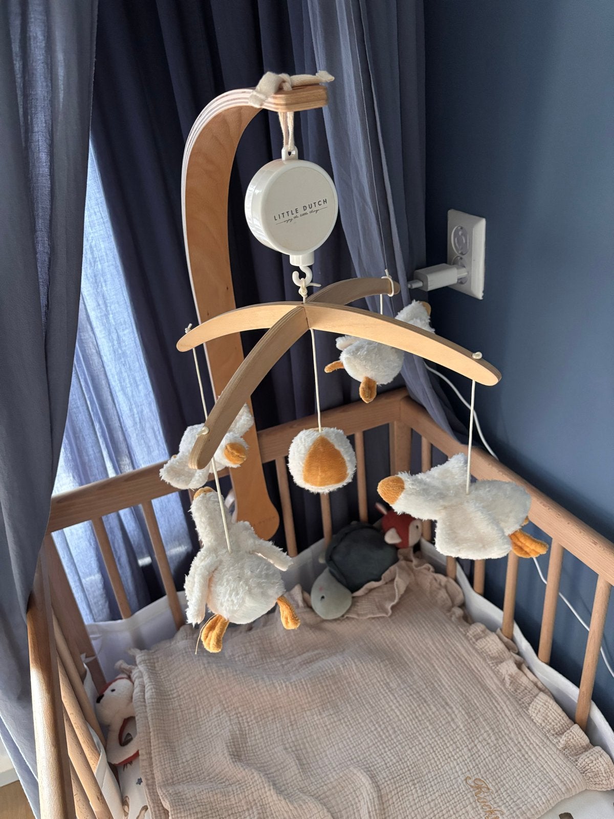 Little Dutch Houten Muziekmobiel 'Little Goose', Verzenden, Zo goed als nieuw, Mobiel, Met geluid