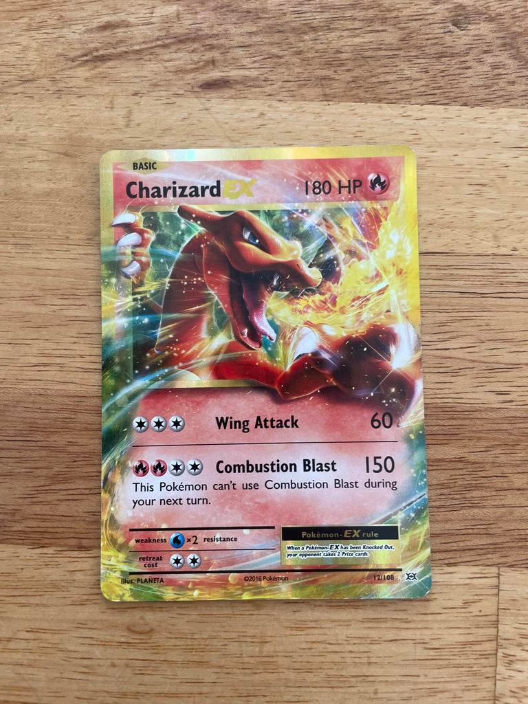 Pokémon Kaart Charizard EX 180 HP - Foil, Ophalen of Verzenden, Gebruikt, Losse kaart, Foil