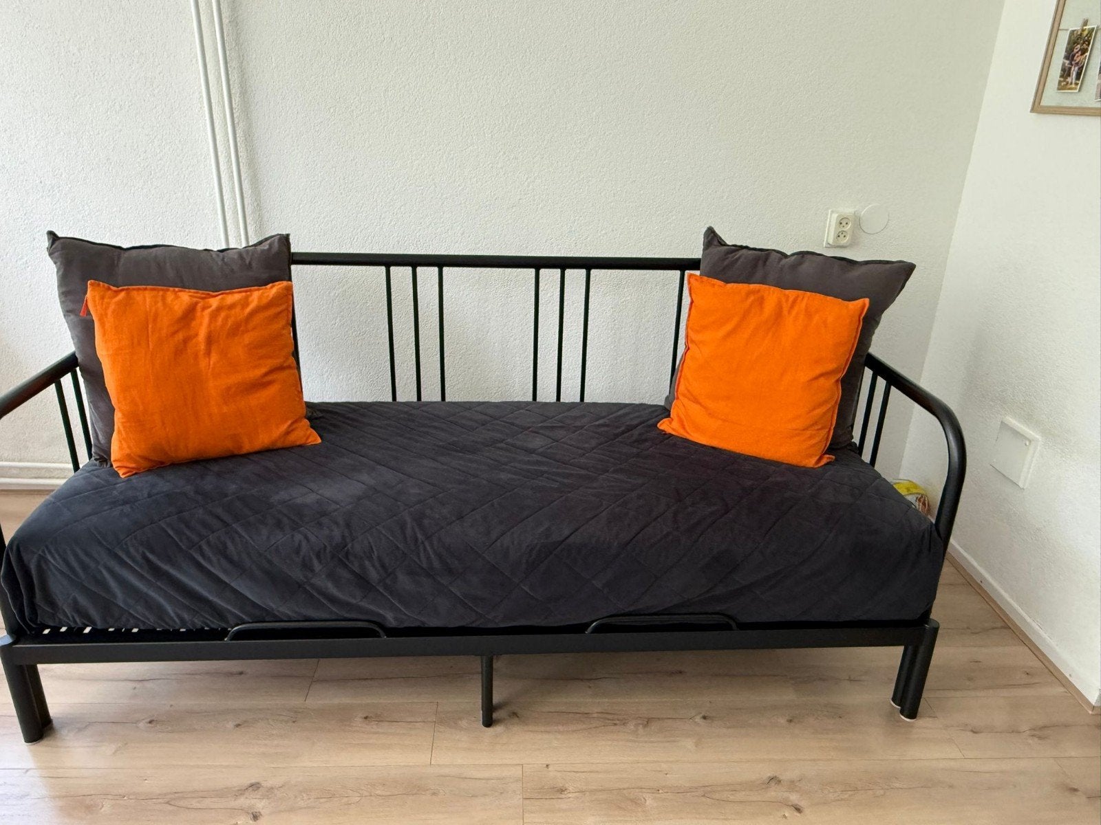 Ikea ijzeren bed, Ophalen of Verzenden, Zo goed als nieuw, Eenpersoons, Metaal