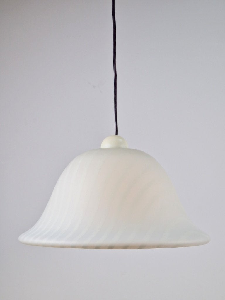 Vintage swirl hanglamp Peill Putzler Germany ’60 mid century, Gebruikt, Vintage, Glas, E27 (groot)